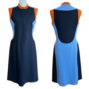 Vintage Harvé Bernard Colourblock Sleeveless Dress - Size 8